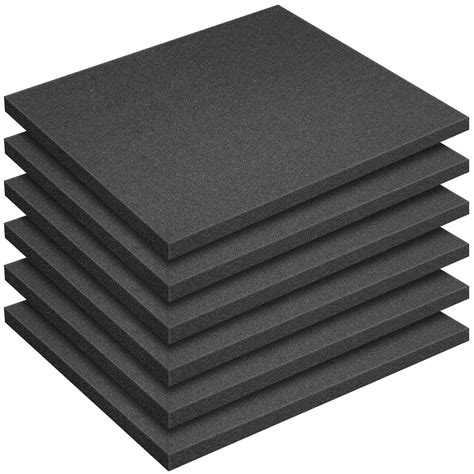 Decohs 6 Pcs Polyurethane Foam Sheet 16x12x1 Inch Cuttable Foam Inserts