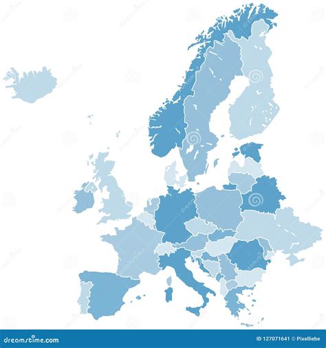 Europe Map Vector Stock Illustration Illustration Of Belgium 127071641