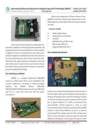 Vehicle Theft Detection And Tracking Based On Gsm And Gps Pdf