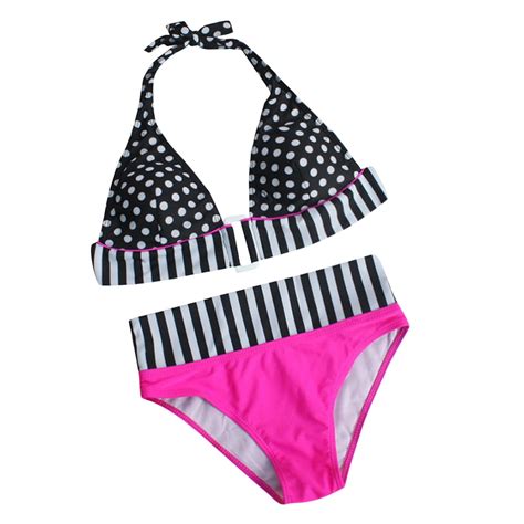 Gzea Women S Bikini Swimsuits Swimwear Women Stripe Bikini Set Bandage