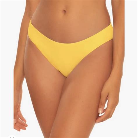 Becca Swim Becca Nwt Yellow Swim Separates Bikini Bottom Ruched