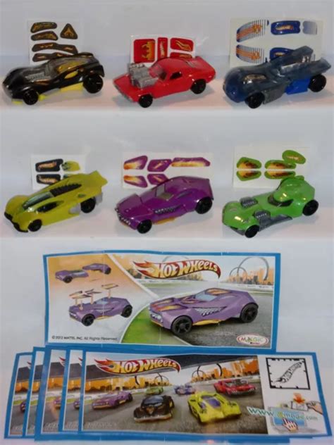 KINDER SORPRESINE FERRERO Serie Completa Auto Hot Wheels Mattel Cake Toppers Rar EUR