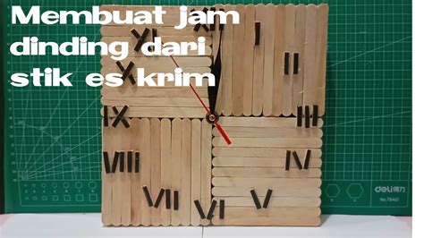 DIY Membuat Jam Dinding Dari Stik Es Krim Make A Wall Clock Out Of Ice