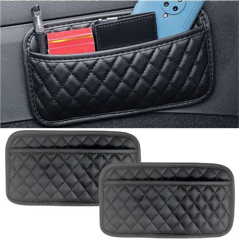 Amazon BELOMI 2PCS Car Side Pocket Organizer Leather Vehicle