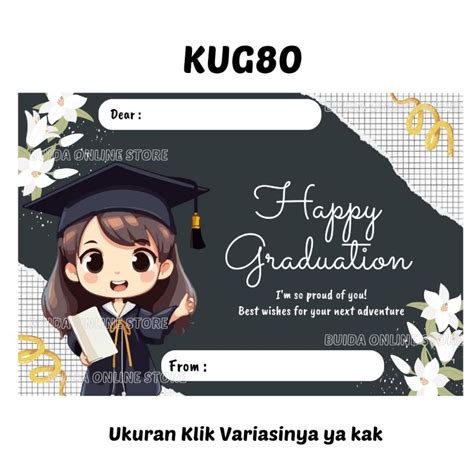 Jual Kartu Ucapan Happy Graduation Stiker Label Selamat Wisuda Hari