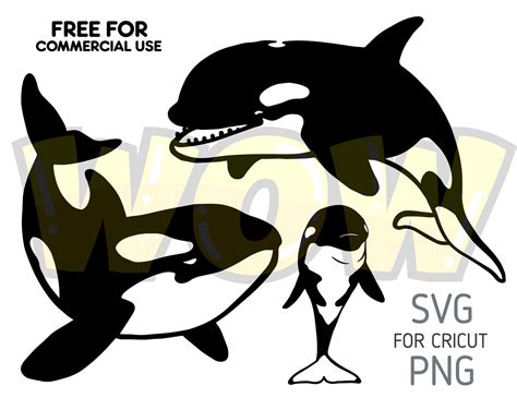 Whales Svg File For Cricut Orca Whale Cut File For Laser Whales