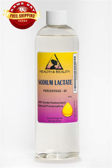 Sodium Lactate Natural Usp Preservative Liquid Humectant Pure