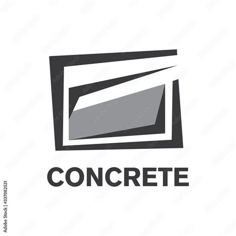 Vector logo of concrete and concrete blocks Stock Vector | Adobe Stock