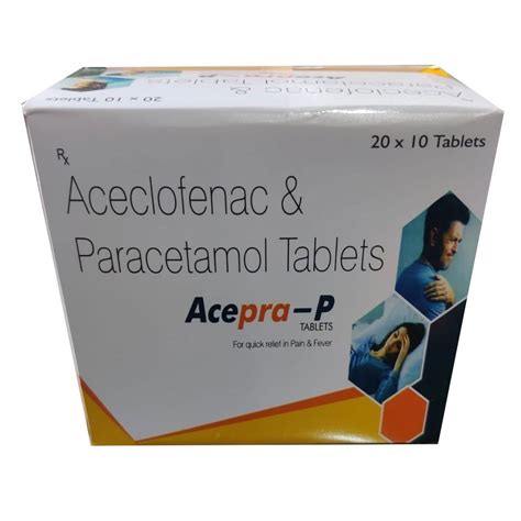 Acepra P Aceclofenac Paracetamol Tablet Prescription Treatment