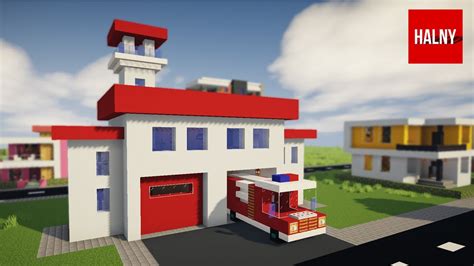 How To Build A Fire Station In Minecraft Youtube