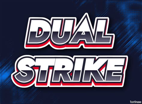 Dual Strike Text Effect And Logo Design Videogame