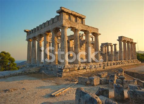 Temple Of Aphaia ( Apollo), Aegina, Greece Stock Photo | Royalty-Free ...