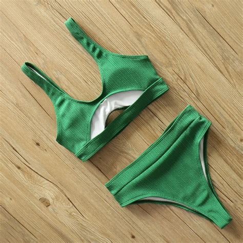 MAILLOT DE BAIN Sexy Taille Haute Bikini Maillot de Bain Femme 2020 Nouveauté Maillots De Bain