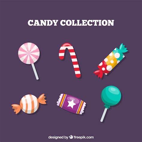 Colecci N De Deliciosos Dulces En Estilo D Vector Gratis