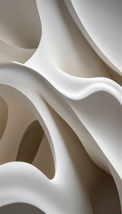 close    white sculpture  curved shapes seaart ai