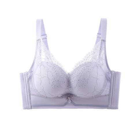 Amidoa Wireless Brasiers Women Cheeky Push Up Lace Trim Lingeries Womens Bras Clearance Xl