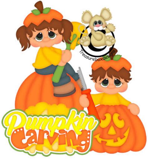 Pumpkin Carving Vector Graphics Digital Clipart Digital Images Scrapbooking Instant