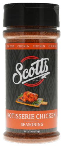 Scotts Rotisserie Chicken Seasoning 6 Oz Food 4 Less