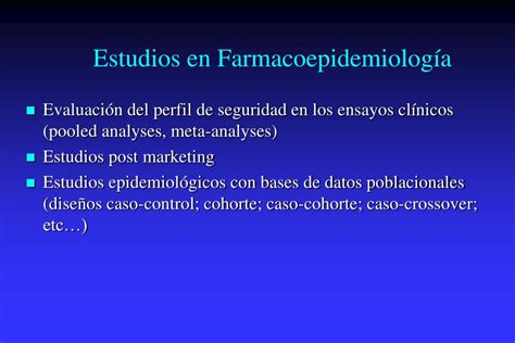 PPT Análisis de Seguridad y Farmacoepidemiología PowerPoint