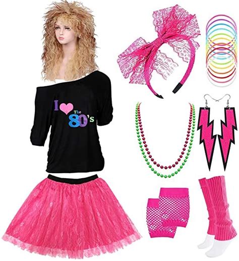 Womens I Love The 80′ S Disco 80s Costume Outfit Accessories China Women′s 80s Costume And 80s