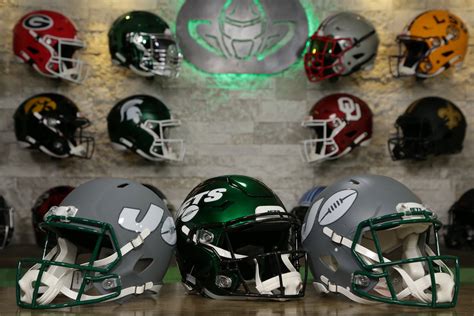 New York Jets Riddell Speed Authentic Helmet - AMP – Green Gridiron, Inc.