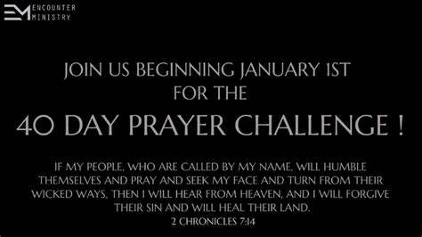 40 DAY PRAYER CHALLENGE | Encounter Ministry