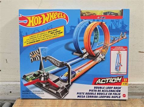 Hot Wheels Double Loop Dash Track Set NIB 1E Lil Dusty Online Auctions All Estate Services LLC