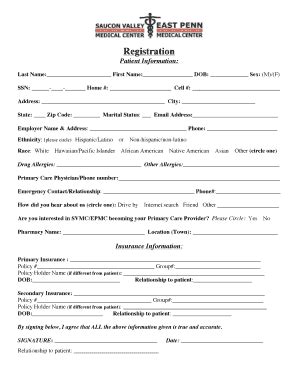 Fillable Online Registration Forms Svmc Epmc Docx Fax Email Print