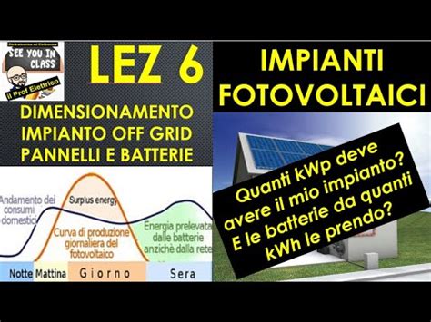 6 Impianti Fotovoltaici Dimensionamento Impianto Off Grid KWp Dei