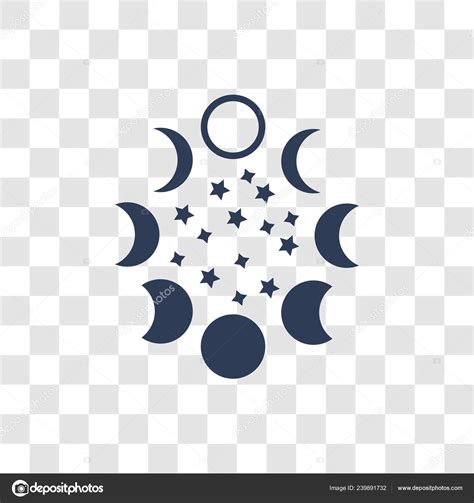 Moon Phases Icon Trendy Moon Phases Logo Concept Transparent Background