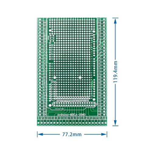 Arduino Mega Double Side Pcb Prototype Screw Terminal Block Shield