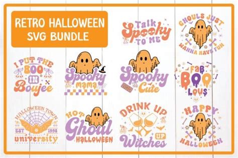 Retro Halloween Svg Bundle Spooky Svg Graphic By Svg Design Hub