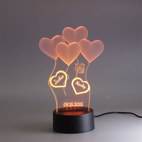 Custom couple anniversary gifts Night Light (L36) | Anniversary gifts ...