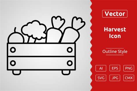 Vector Harvest Outline Icon Design Graphic By Muhammad Atiq Creative