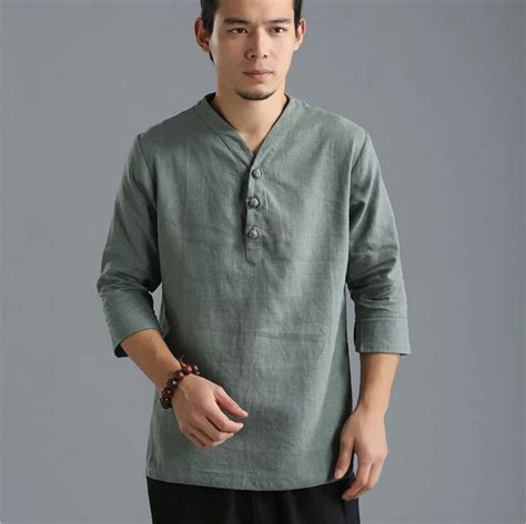 Spring And Summer Fashion High Quality Pure Linen Breathable Men S