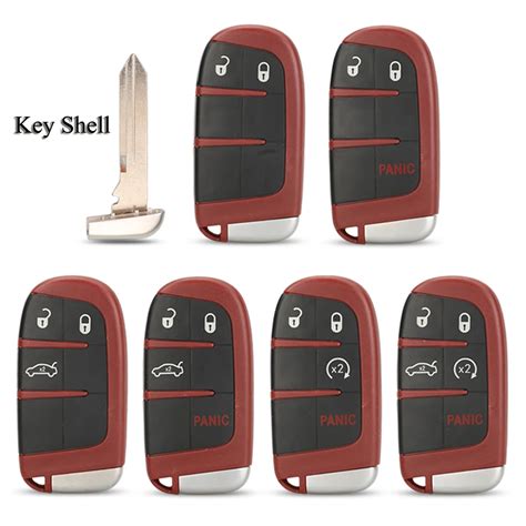 Jingyuqin Remote Smart Car Key Shell For Srt Dodge Challenger Charger