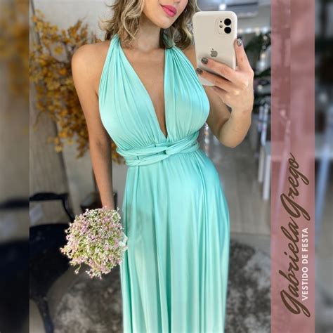 Vestido Multiformas Verde Aqua