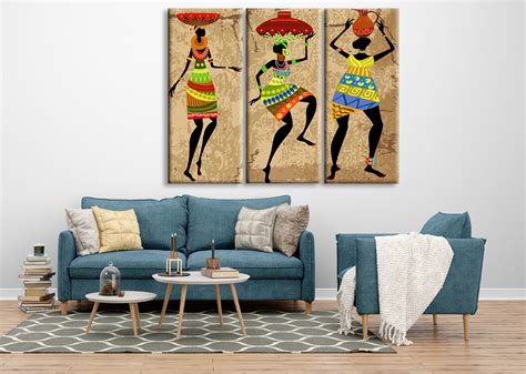 Ethnic Wall Art Canvas Decor African Girl Art Decor Wall Art Etsy