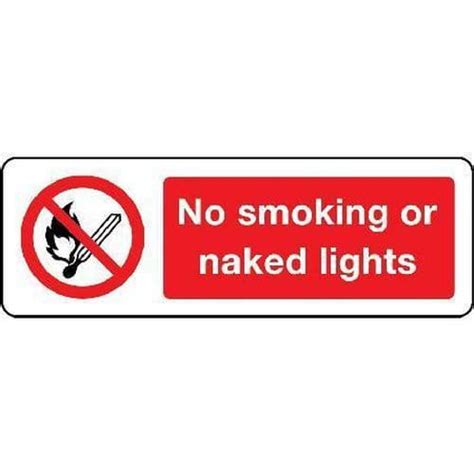 No Smoking Or Naked Lights Sign Manutan UK