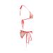 Cute Red Flowers Leaves Nature Custom Bikini Swimsuit Id D