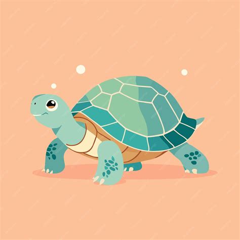 Premium Vector Cute Turtle Tortoise Cartoon Illustration Vector Clipart Design