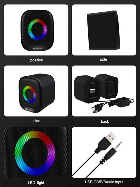 Kisonli X Usb Multimedia Speaker Rgb Light Ido Lk