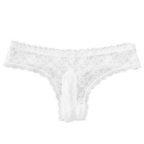 Jual PREORDER Mens Lingerie G Strings And Thongs Sissy Panties Bulge Pouch See Through Lace