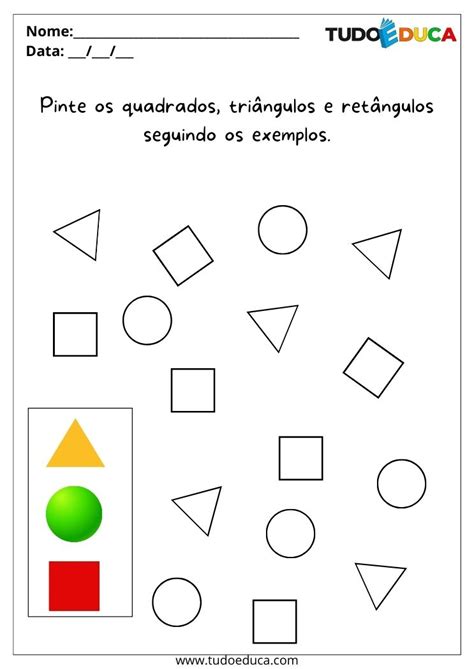 Atividade Formas Geometricas Maternal - 10 Atividades com Formas Geométricas para o Maternal