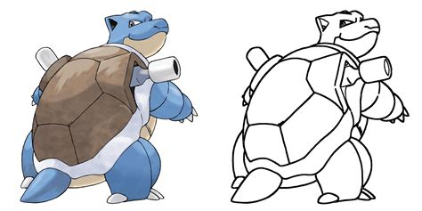 Blastoise Coloring Page Print IdeaShortcut