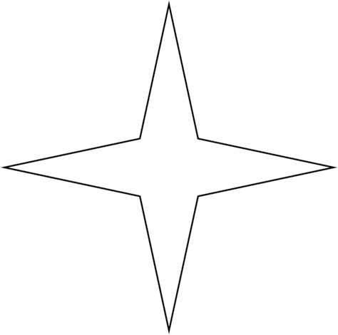 Four Point Star Vector Library Download Rr Collections White 4 Point