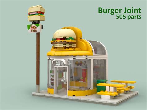 Lego Moc Burger Joint By Xenlc Rebrickable Build With Lego