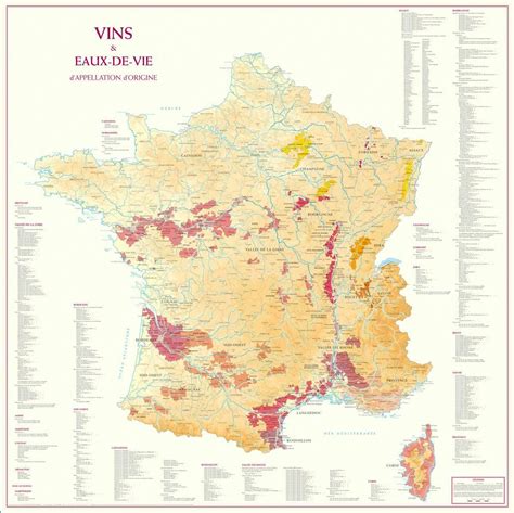 Vin Français Wine map Wine region map Wine and spirits