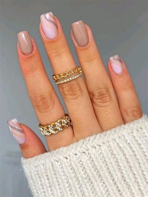 Nails Nude Design Gel Nails Stylish Nails Nail Colors