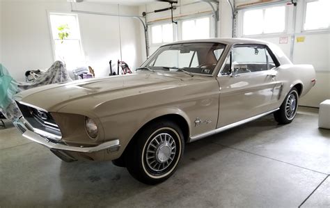 Pebble Beige 1968 Ford Mustang